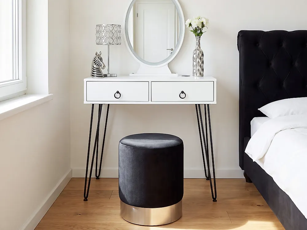 Pouffe BRIGITTE Velvet Black