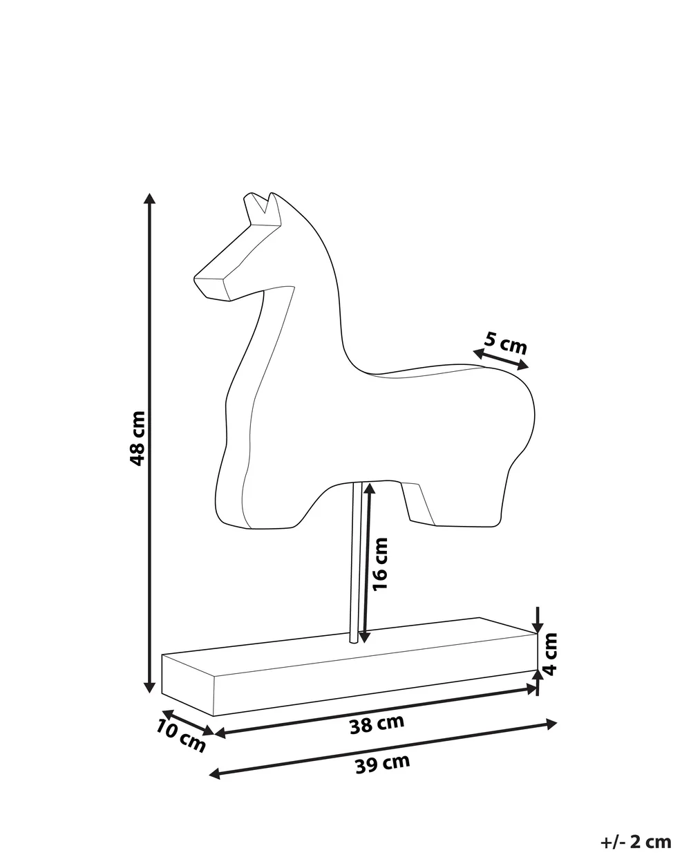 Figurine Horse COLIMA Paulownia Wood Light Brown_791696