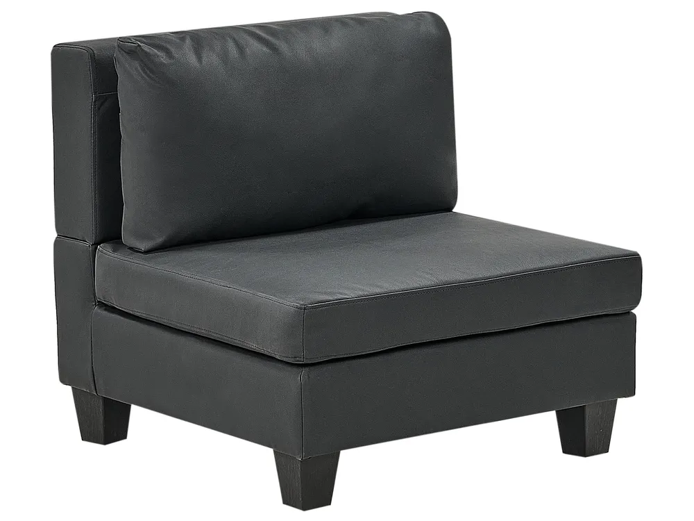 1-Seat Section UNSTAD Faux Leather Black