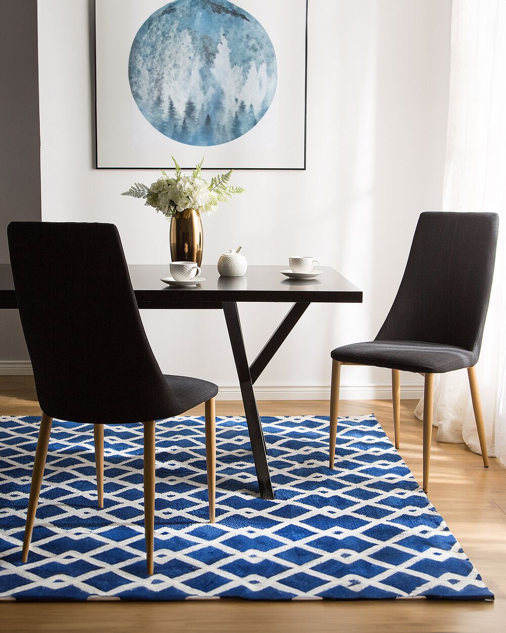 Set of 2 Dining Chairs CLAYTON Black Beliani