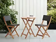 Bistro Set RIVAROTTA Acacia Wood Brown/ Black_1185566
