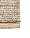 Teppich Wolle beige 80 x 150 cm Kurzflor BANOO_845606