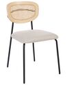 Lot de 2 chaises en tissu beige clair MAYETTA_931857