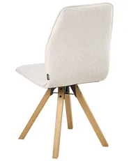 Set of 2 Dining Chairs Swivel ALKALI Boucle Off-White_1038088