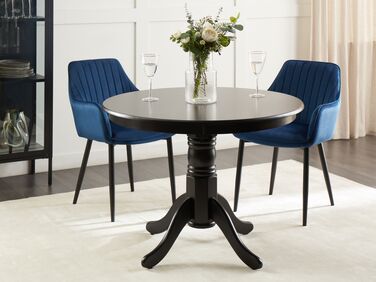 Round Dining Table ⌀ 100 cm Black AKRON