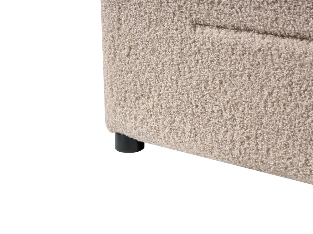 Ottoman Bed MASSOGNES Boucle Beige 160 x 200 cm_1030425