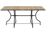 Garden Dining Table LASCARI 160 cm 90 cm Acacia Wood Light Brown_1075089