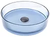 Lavabo sobre encimera TOLOSA ⌀ 36 cm Solid Surface Azul claro