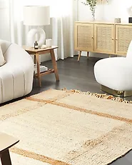 Alfombra YELMEZ Beige 140 x 200 cm Yute_1185710