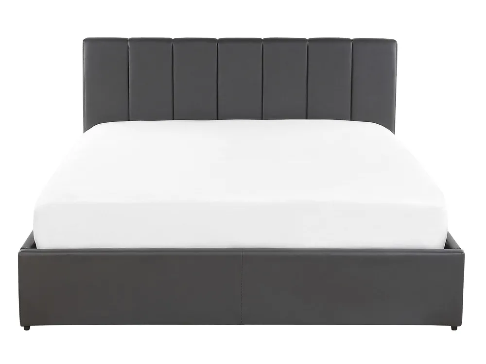 Ottoman Bed DREUX Faux Leather Dark Grey 140 x 200 cm (EU Double)_793249
