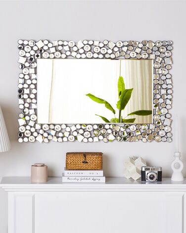 Wall Mirror 60 x 90 cm Silver MERNEL