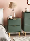 2 Drawer Bedside Table WALPOLE Green