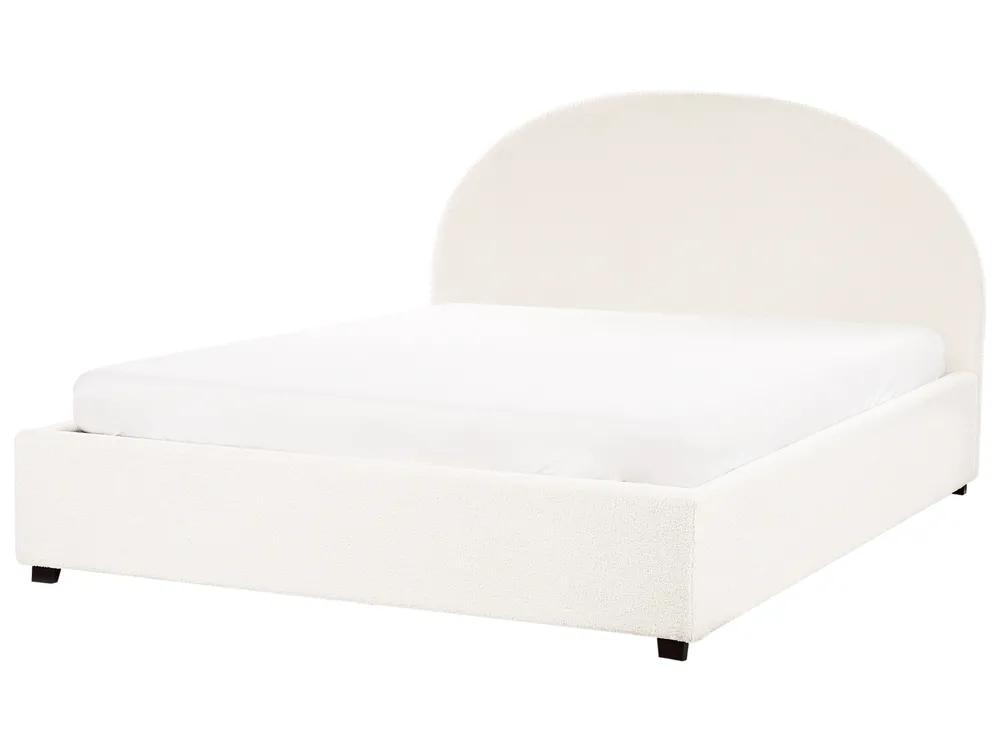 Ottoman Bed VAUCLUSE Boucle Off-White 160 x 200 cm (EU King Size)_951997