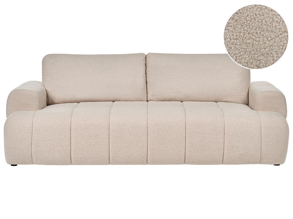 Sofa 3 Seater NARILLA Boucle Beige