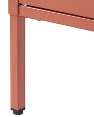 Witryna ze szklaną gablotą OXTED 80 cm Metal Złoty brąz_1069047