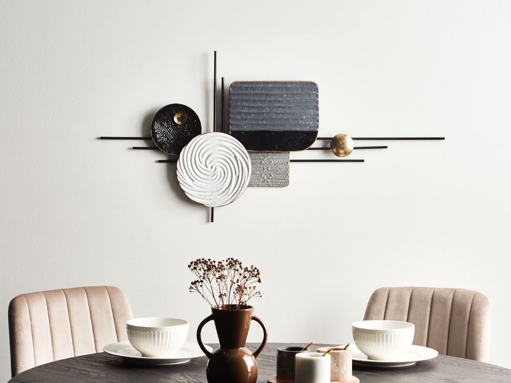 Decoração de parede OVAR Metal 50 cm Cinzento