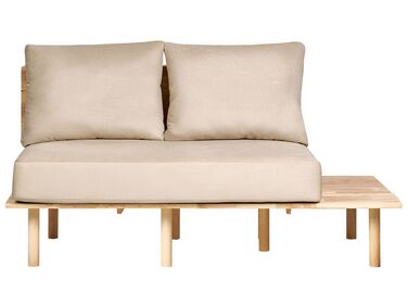 2-Sitzer Sofa Stoff mit Ablage Beige SALO