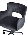 Sametová kancelářská židle černá SANILAC_855184