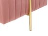 Reposapiés de terciopelo rosa pastel/dorado 45 x 45 cm DAYTON_860641