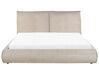 Bed corduroy taupe 160 x 200 cm VINAY_879889