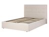 Fabric EU Double Size Ottoman Bed Beige LORIENT_901792