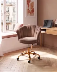 Desk Chair MONTICELLO Velvet Brown_1057408