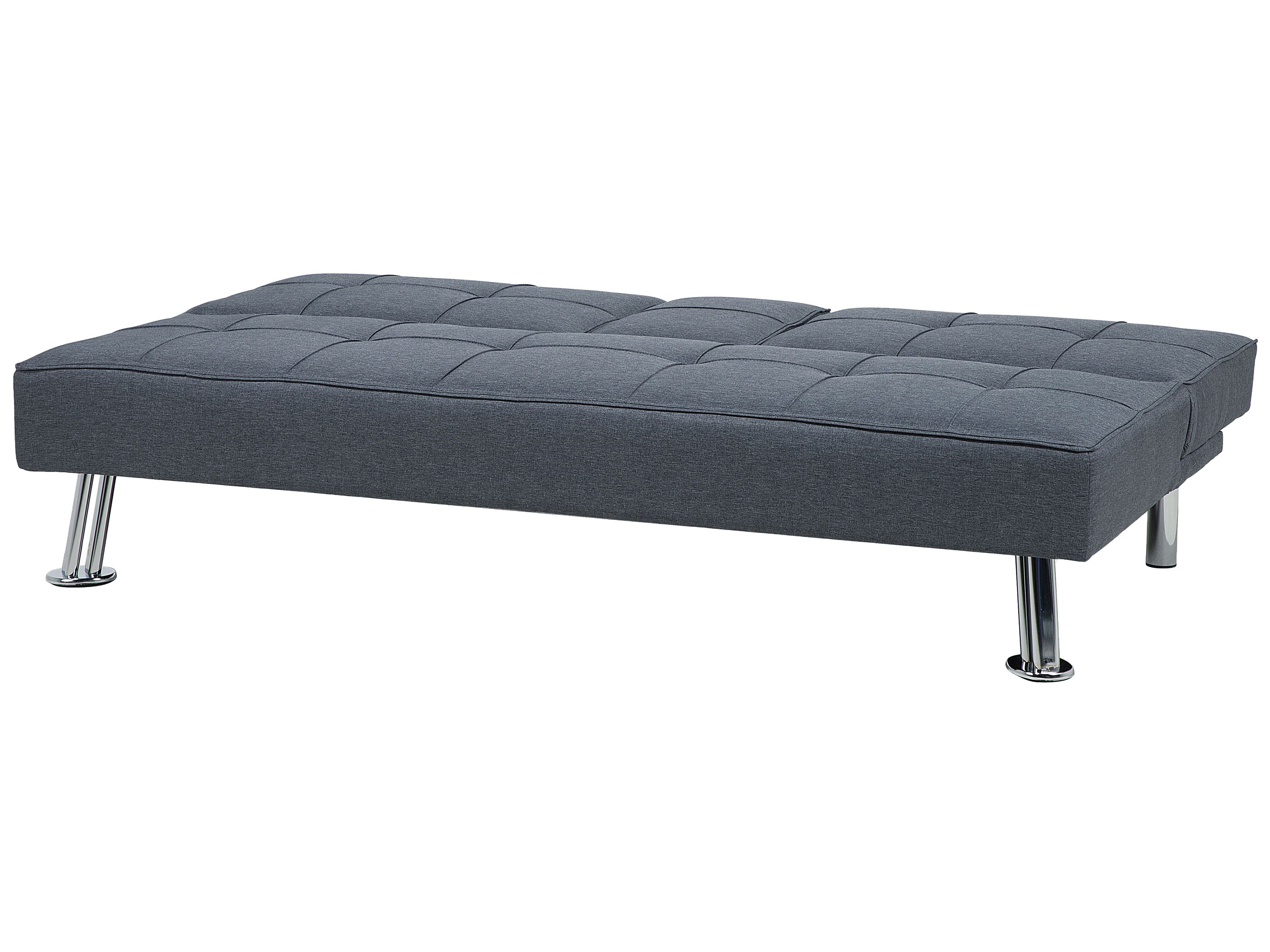 Canapé clic clac 3 places en tissu gris BART Canapé clic clac 3 places en tissu gris BART