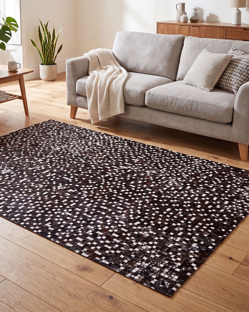 Tappeto AKKESE Marrone 140 x 200 cm Pelle naturale