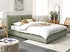 Bed Corduroy VINAY 160 x 200 cm (EU King Size) Olive Green