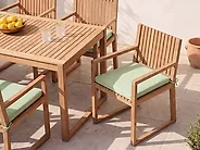 Conjunto de 8 cojines para sillas de jardín SASSARI PREMIUM 46 x 46 cm Verde claro_1184097
