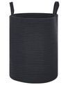 Conjunto de 2 cestas de algodón negro 39 cm SARYK_849435
