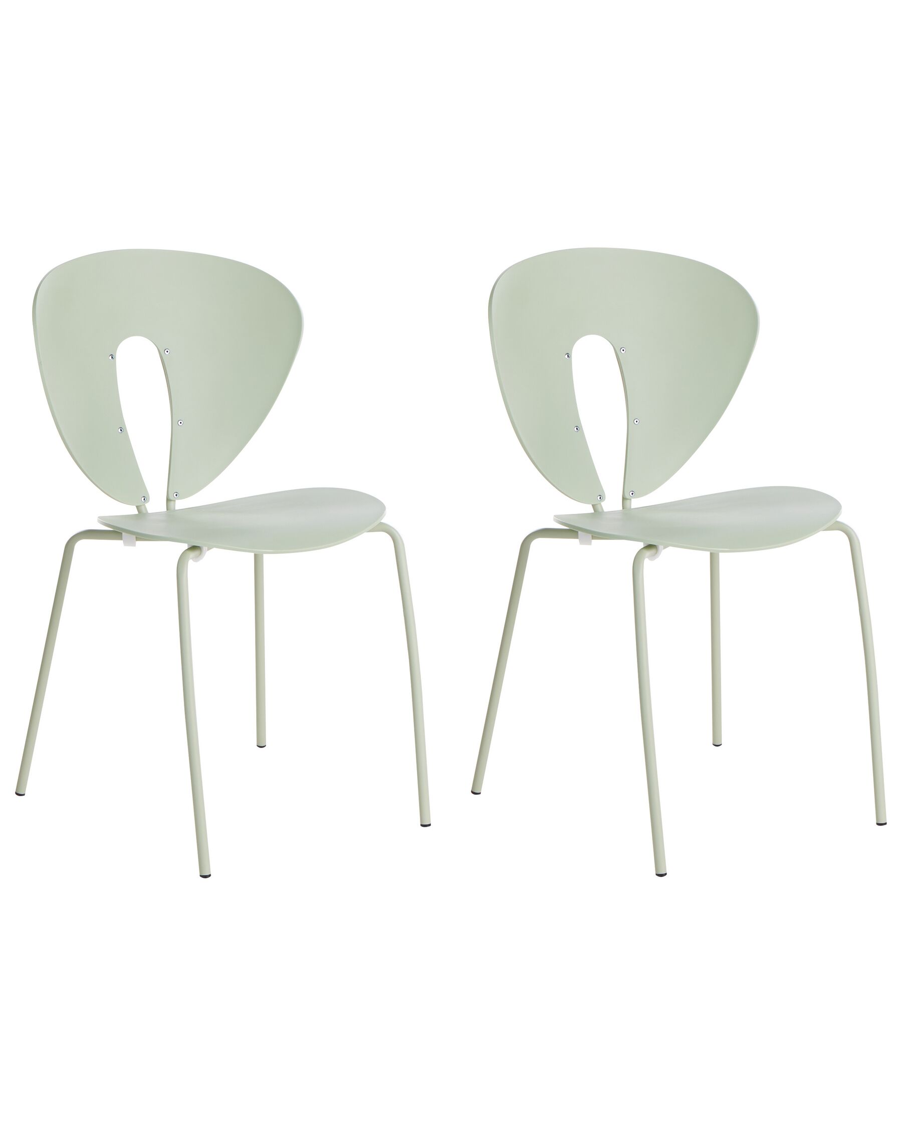 Set of 2 Dining Chairs Green TRACY_929886