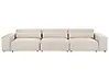 Modular Sofa 3 Seater HELLNAR Velvet Light Beige