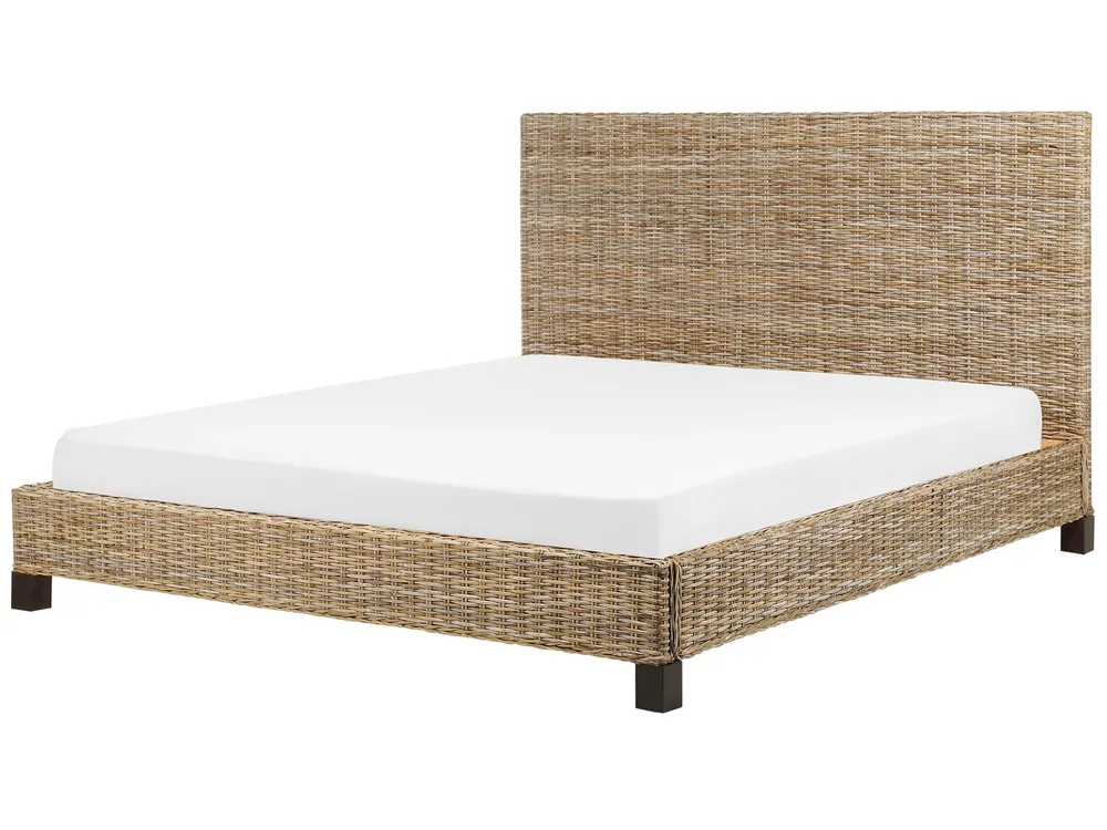 Bed Rattan SALBRIS 180 x 200 cm (EU Super King) Natural