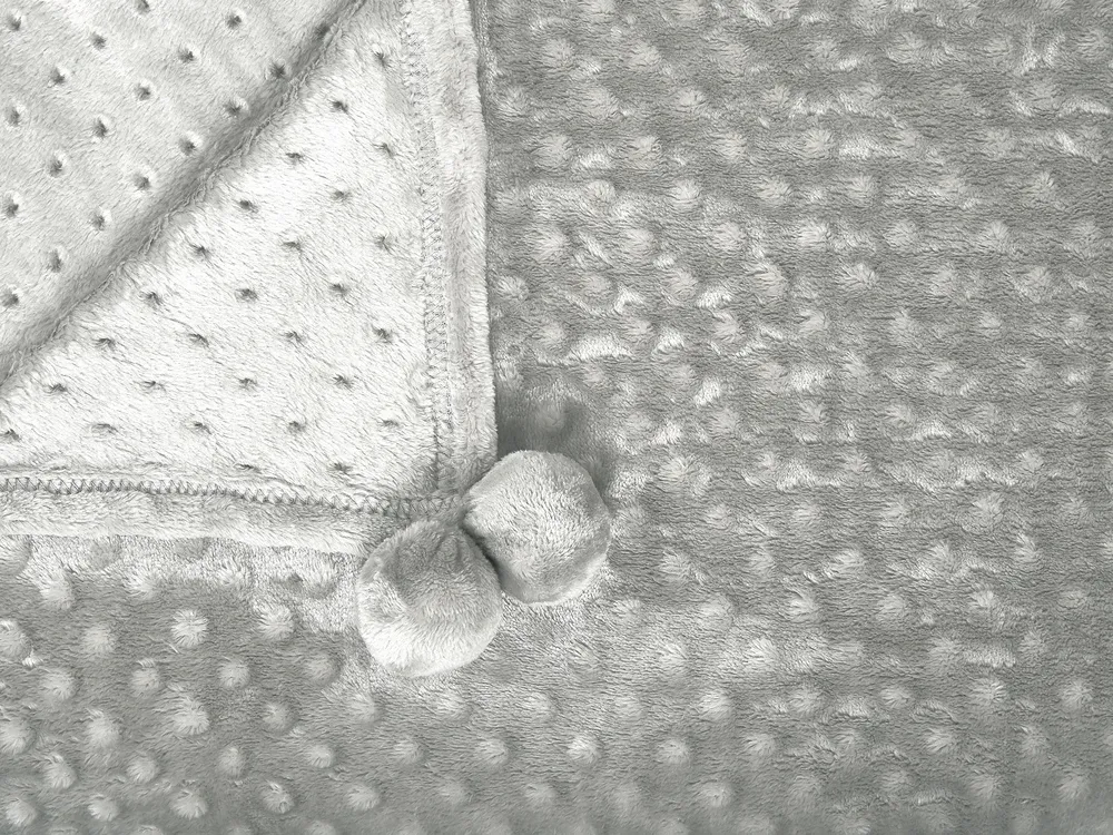 Kuscheldecke SAMUR 150 x 200 cm Hellgrau_771161