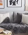 Sheepskin Rug ULURU Dark Grey 65 x 110 cm