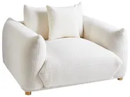 Living Room Set 5 Seater LUVOS Boucle Off-White_971936