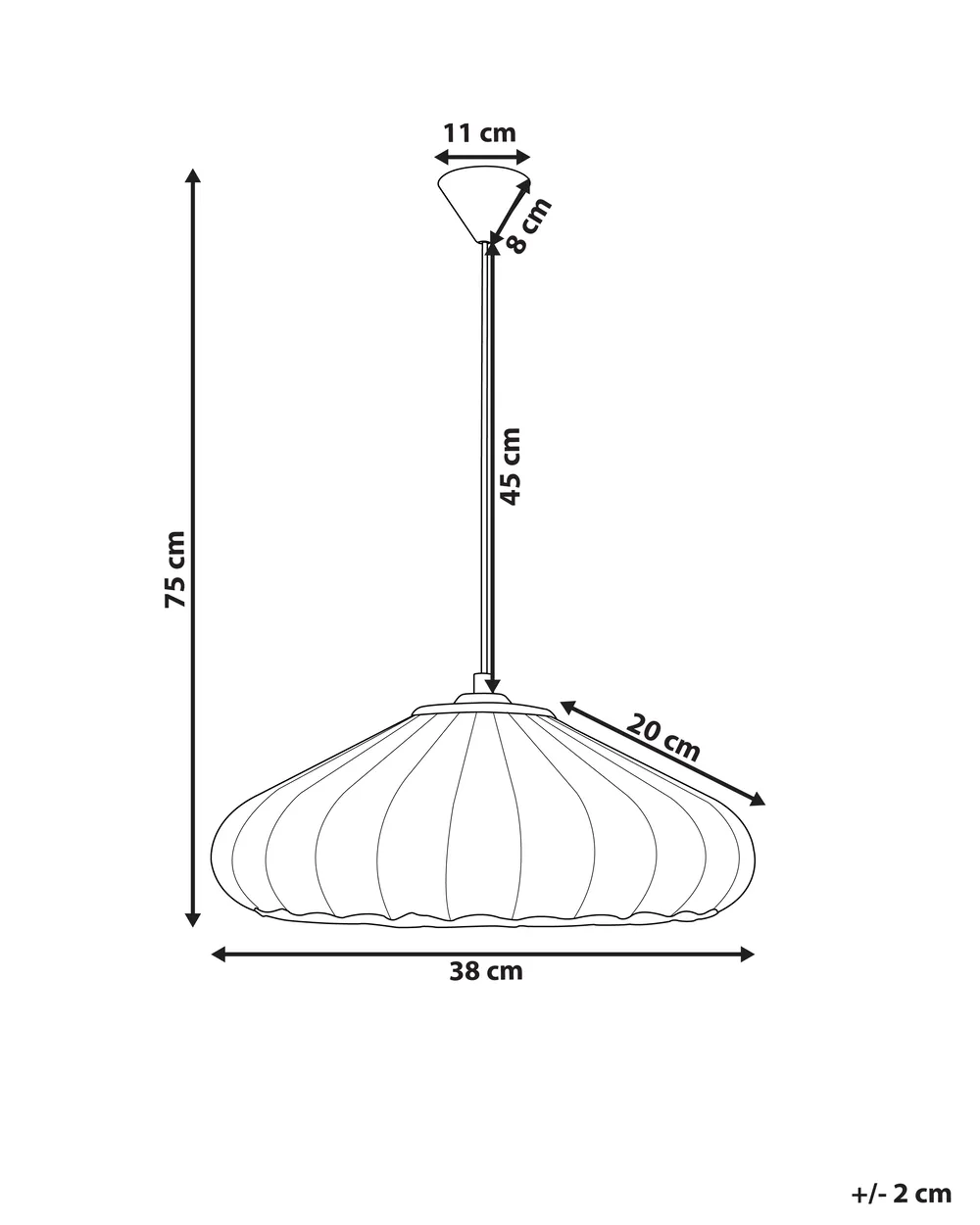 Pendant Lamp ZULIA Synthetic Material White_956589