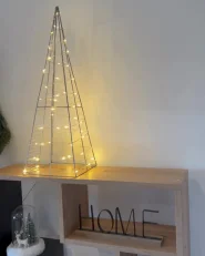 Decorazione per esterni LED PUKSALA 60 cm Albero di Natale Argento_1035943