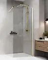 Shower Screen AHAUS 800 x 1900 mm Gold
