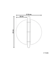 Lustro ścienne ATTIN 52 cm 65 cm Złoty_812847
