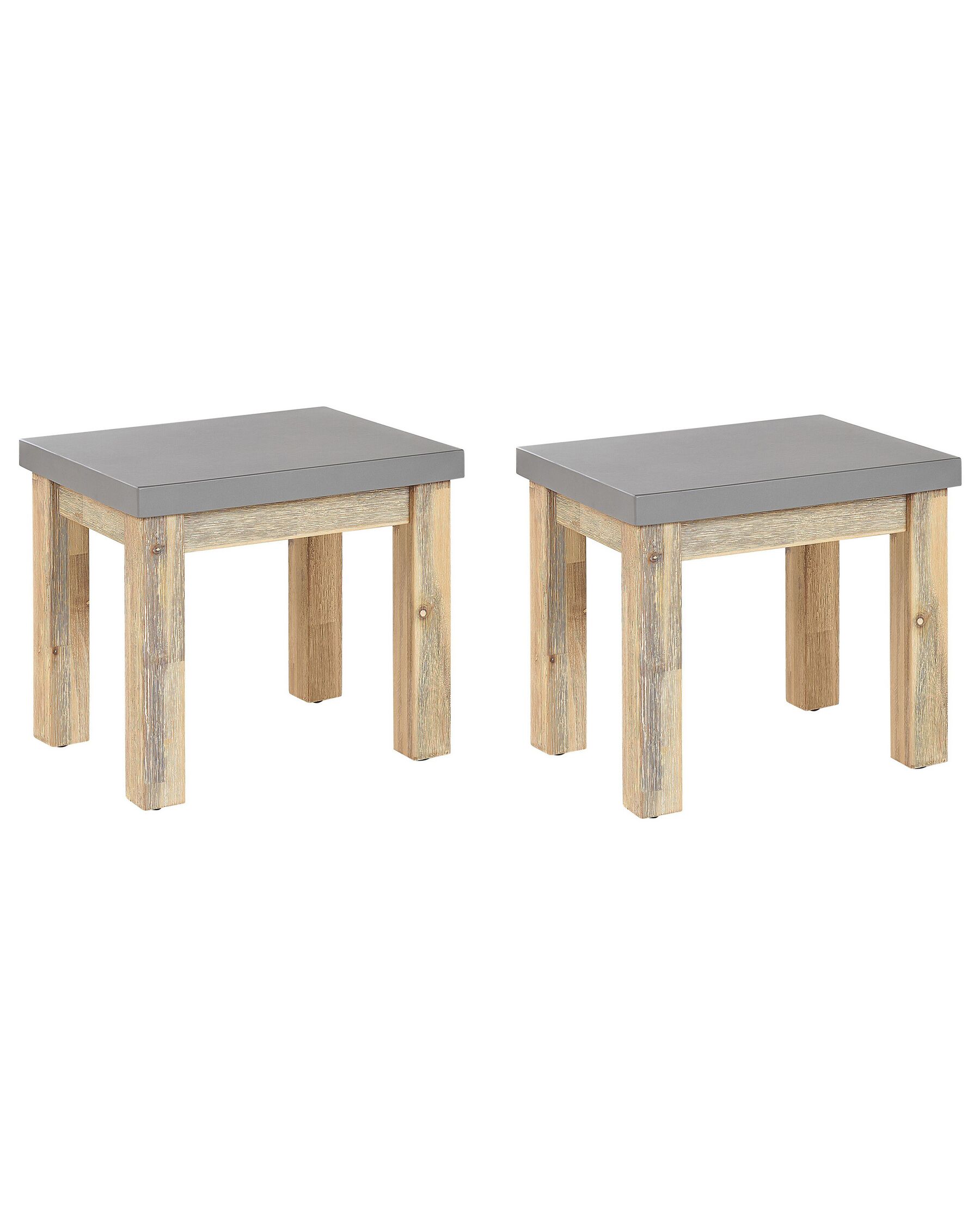 Szürke beton kerti szék kétdarabos szettben OSTUNI_805453