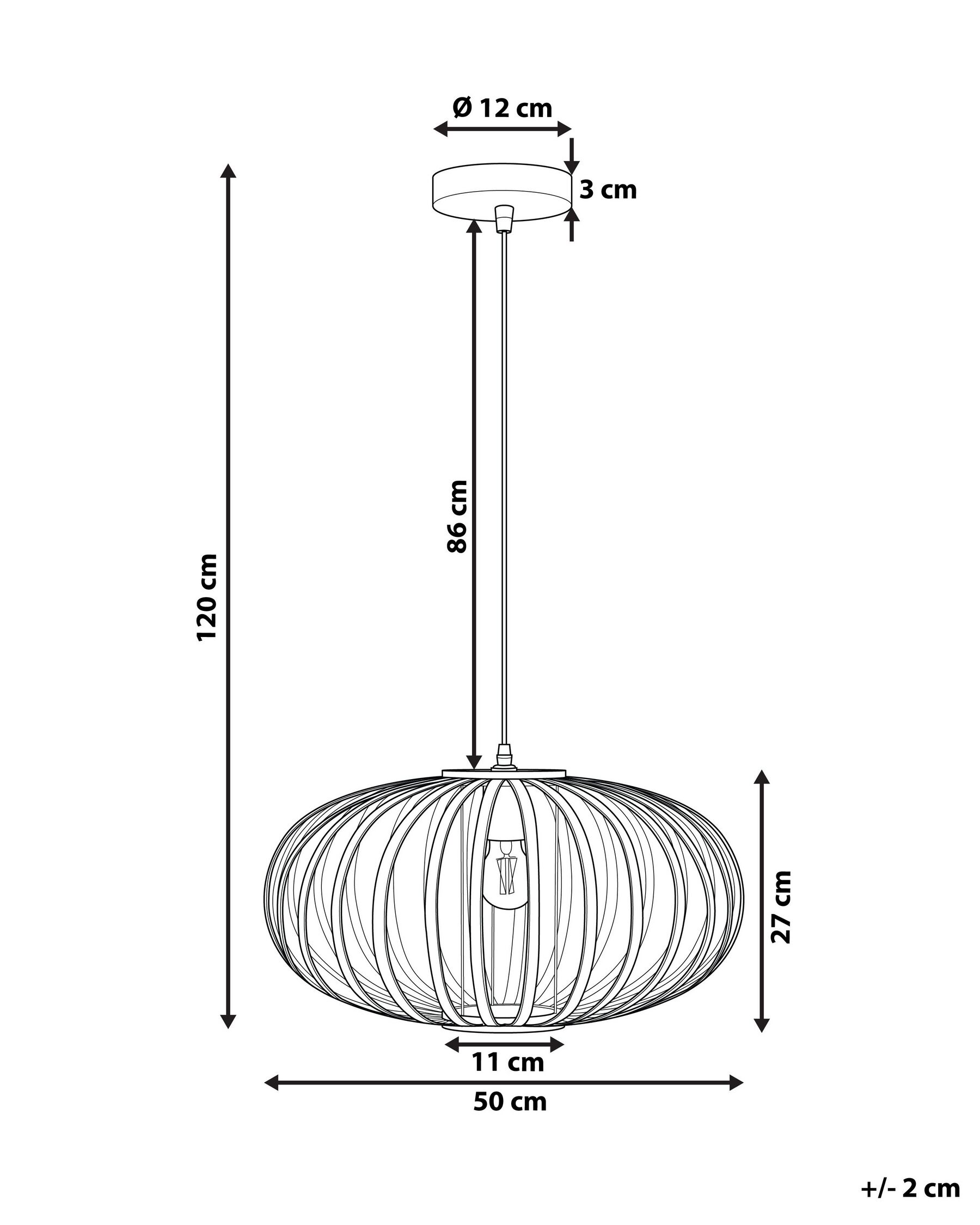 Pendant Lamp HAVEL Bamboo Light Brown_784918