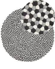 Rug PENEK Multicolour ø 140 cm Wool_780566