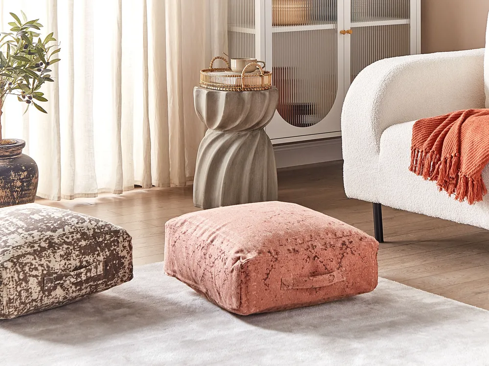 Puf SHASA Bavlna Světle červená