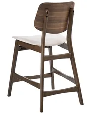 Set di 2 sedie alte MAYER Legno Bianco sporco/Marrone_1060814