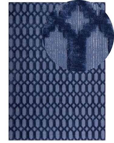 Teppich marineblau 160 x 230 cm Kurzflor CIZRE