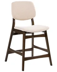 Set di 2 sedie alte ELAINE Bouclé Marrone/Beige chiaro_1060272