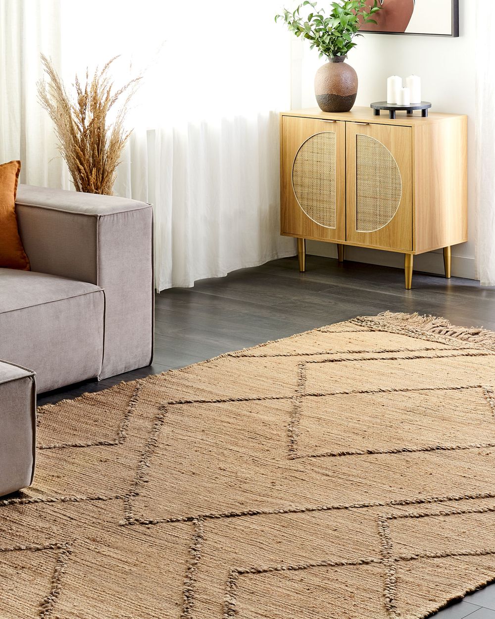Rug HANDERE Beige 200 x 300 cm Jute