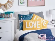 Set di 2 cuscini LOVE Cotone 30 x 50 cm Giallo_913217
